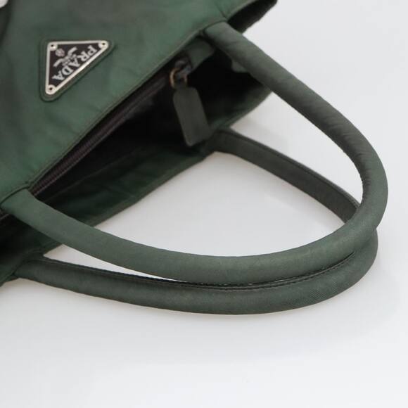 PRADA Hand Bag Nylon Green - Picture 7 of 9